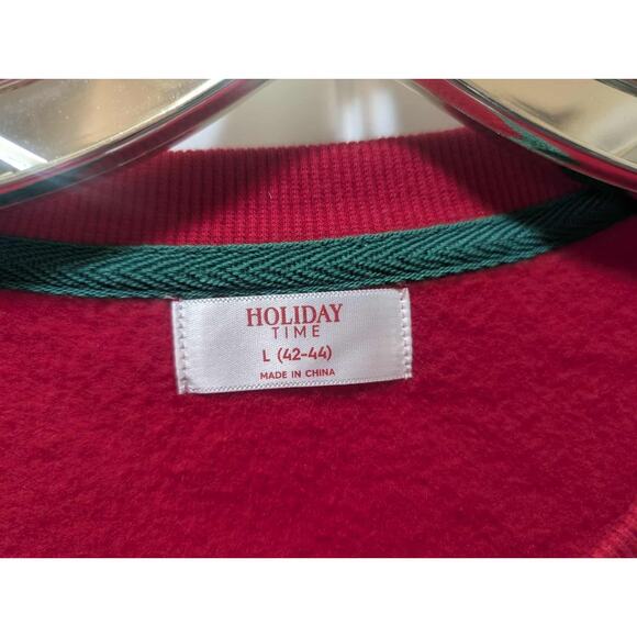 SANTA'S VIP Light Up Christmas Sweatshirt Size L Festive Holiday Time Party - Picture 9 of 10